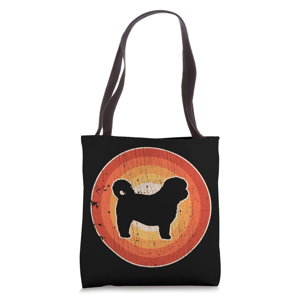 Shih Tzu Retro Vintage 60S 70S Sunset Dog Lovers Men Tote Bag :]